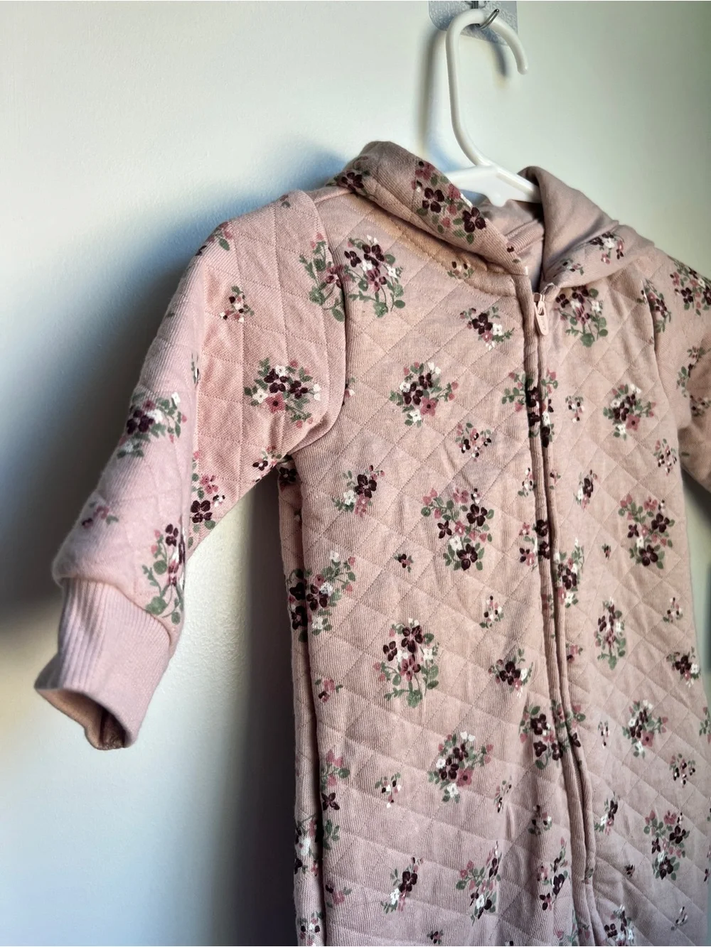 Little Planet by Carter’s Quilted Floral Hooded Romper | 3 Months | NWT